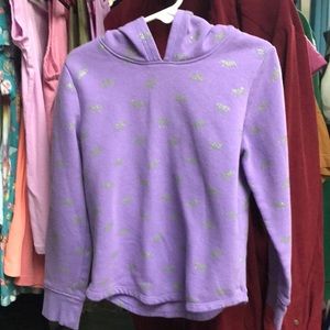 Purple hooded sweatshirt size 6